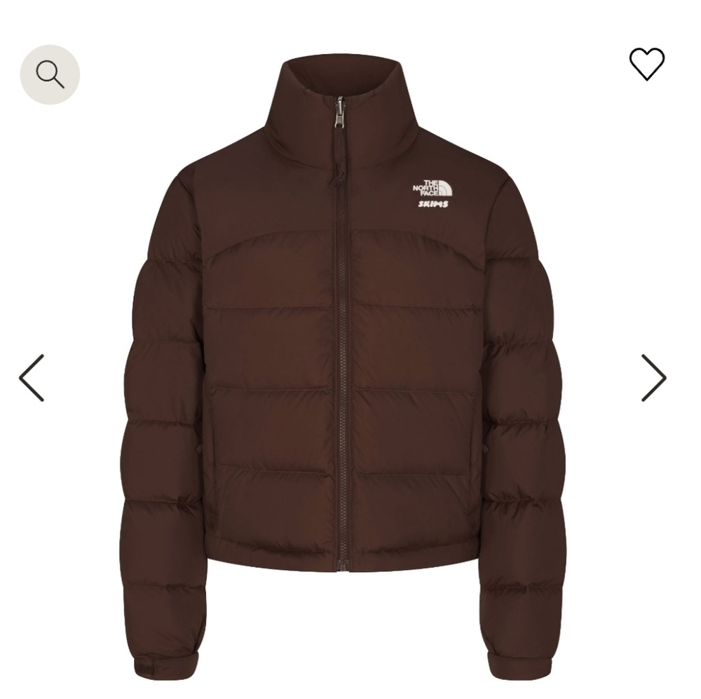 SKIMS North Face Nuptse Jacket in Cocoa